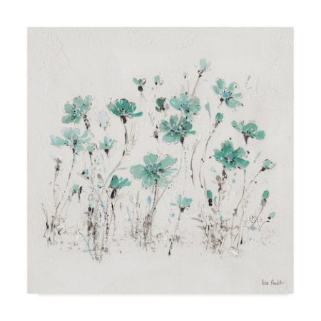 Lisa Audit 'Wildflowers Iii Turquoise' Canvas Art,14x14